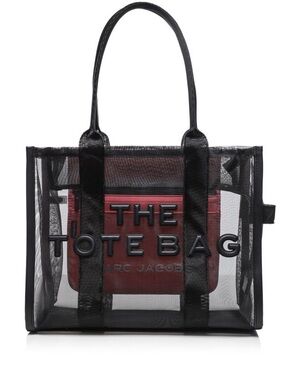 Large Black Marc Jacobs Transparent Mesh THE TOTE